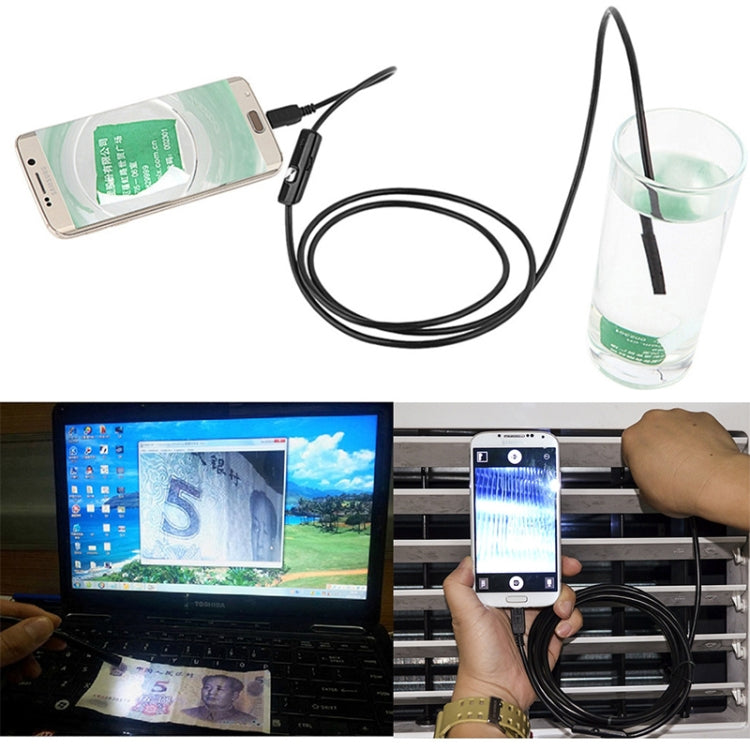 AN97 Waterproof Micro USB Endoscope Hard Tube Inspection Camera for Parts of OTG Function Android Mobile Phone, with 6 LEDs
