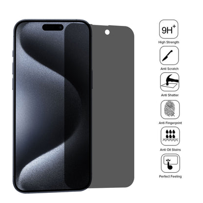 غشاء زجاجي مقوى عالي الشفافية ومضاد للتجسس، مناسب لهاتف iPhone 15 Pro Max / 15 Plus، لهاتف iPhone 15 Pro / 15