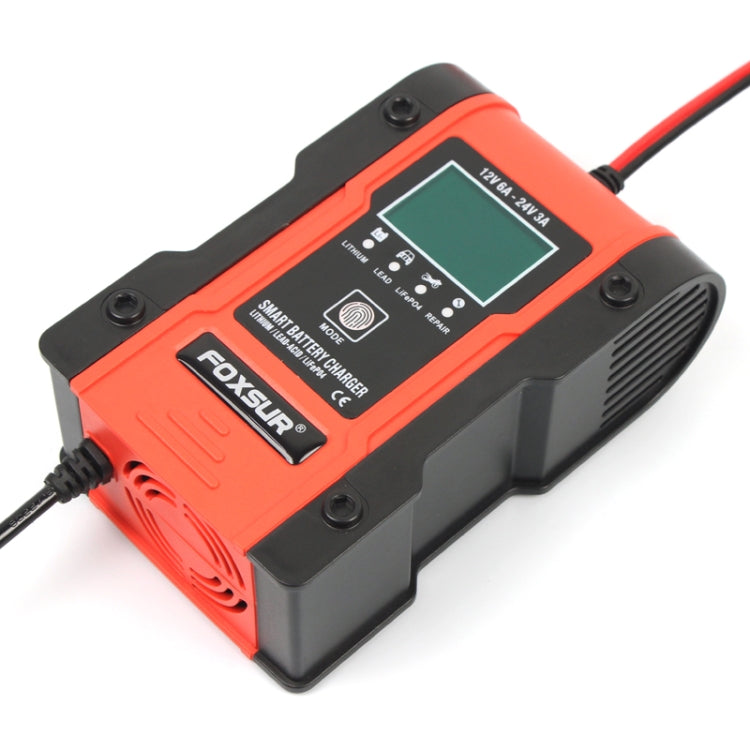 FOXSUR 12V-24V Car Motorcycle Repair Battery Charger AGM Charger