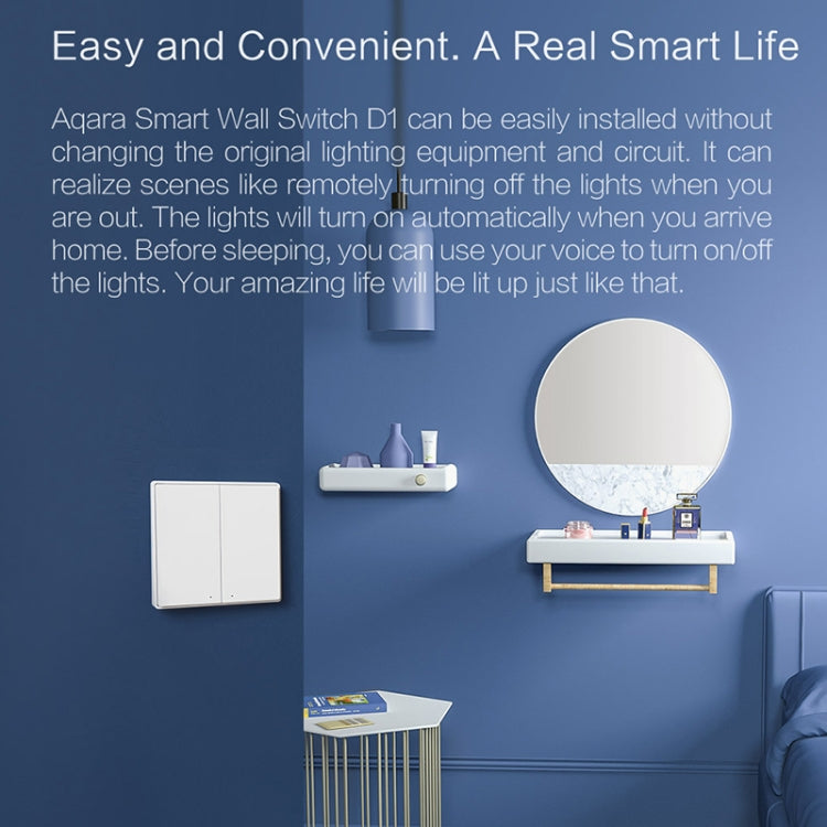 Original Xiaomi Aqara Smart Wall Switch D1,, Single FireWire Single Button Version, Single FireWire Double Button Version, Single FireWire Three Button Version, Zero FireWire Single Button Version, Zero FireWire Double Button Version�������������������...