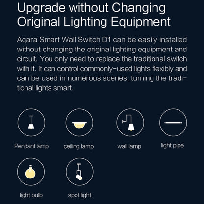 Original Xiaomi Aqara Smart Wall Switch D1,, Single FireWire Single Button Version, Single FireWire Double Button Version, Single FireWire Three Button Version, Zero FireWire Single Button Version, Zero FireWire Double Button Version�������������������...