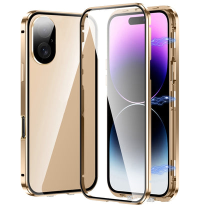 جراب هاتف مغناطيسي مزدوج الإبزيم من الزجاج المقوى عالي الدقة، مناسب لهاتف iPhone 16 Pro Max، وiPhone 16 Pro، وiPhone 16 Plus، وiPhone 16