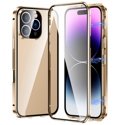 جراب هاتف مغناطيسي مزدوج الإبزيم من الزجاج المقوى عالي الدقة، مناسب لهاتف iPhone 16 Pro Max، وiPhone 16 Pro، وiPhone 16 Plus، وiPhone 16