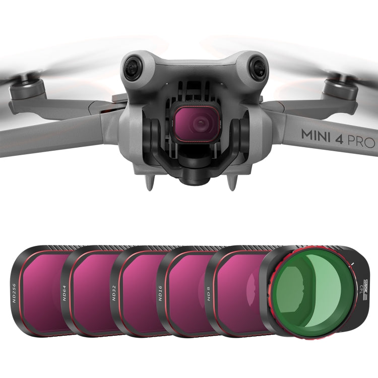 For DJI Mini 4 Pro STARTRC Drone Lens Filter, ND16/64/256, Adjustable CPL, Adjustable UV, CPL ND8/16/32/64/256, CPL UV ND8/16/32/64