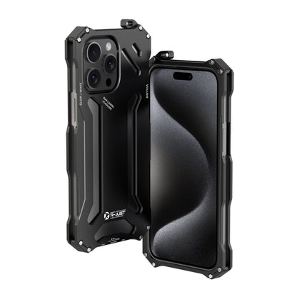 جراب هاتف معدني مقاوم للصدمات RJ17 من R-JUST، مناسب لأجهزة iPhone 15 Pro Max وiPhone 15 Pro وiPhone 15 Plus وiPhone 15