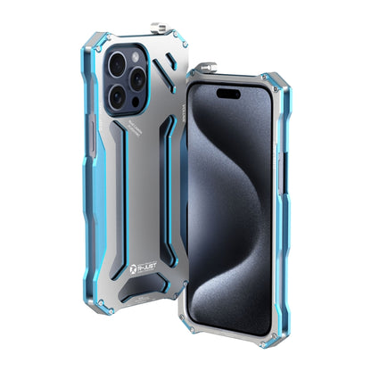 جراب هاتف معدني مقاوم للصدمات RJ17 من R-JUST، مناسب لأجهزة iPhone 15 Pro Max وiPhone 15 Pro وiPhone 15 Plus وiPhone 15