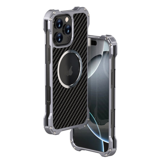 جراب هاتف معدني مغناطيسي مجوف RJ51 من R-JUST، مناسب لأجهزة iPhone 16 Pro Max وiPhone 16 Pro وiPhone 16 Plus وiPhone 16 وiPhone 15 Pro Max وiPhone 15 Pro وiPhone 15 Plus وiPhone 15