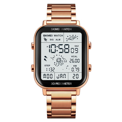 SKMEI 1888 Multifunctional Men 30M Waterproof Sports Stainless Steel Digital Wrist Watch