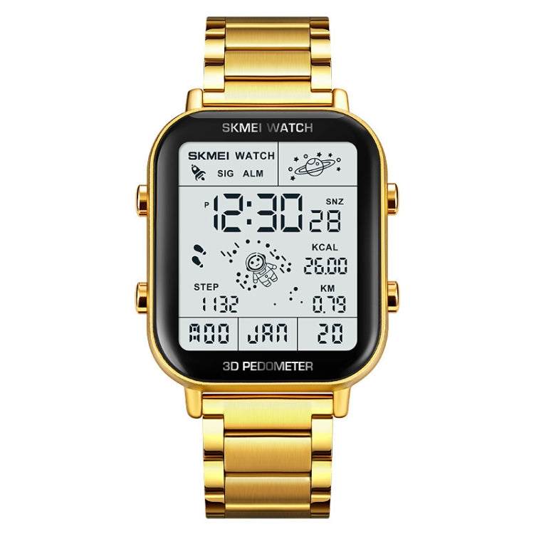 SKMEI 1888 Multifunctional Men 30M Waterproof Sports Stainless Steel Digital Wrist Watch