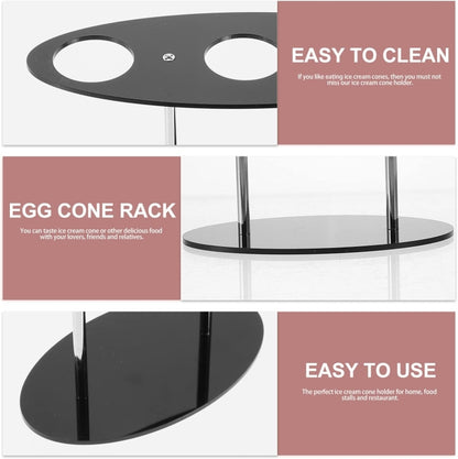 YX035 Acrylic Ice Cream Cone Rack Ice Cream Display Stand