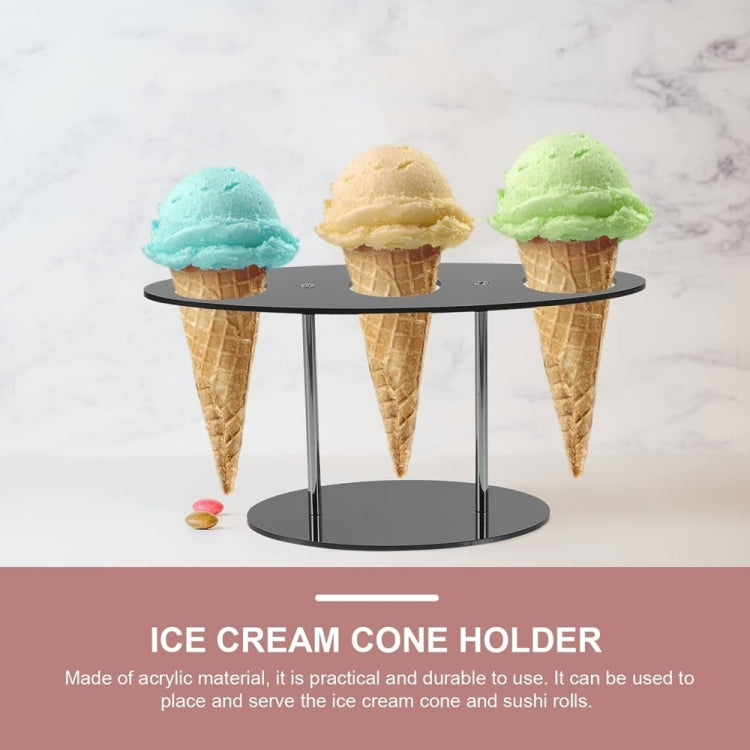 YX035 Acrylic Ice Cream Cone Rack Ice Cream Display Stand