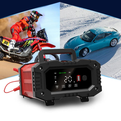 FOXSUR 12V / 24V 20A 300W Portable Motorcycle Car Smart Battery Charger