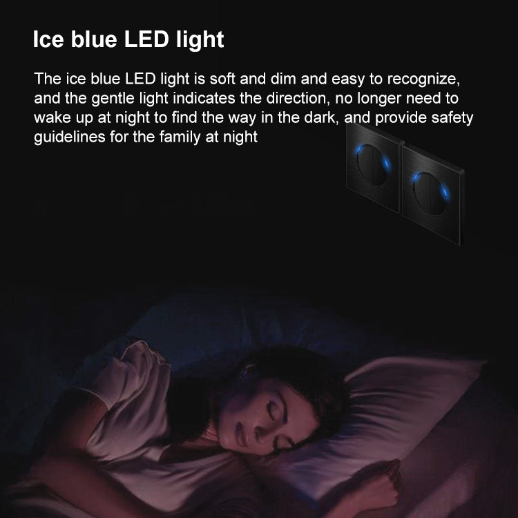 86mm Gray Aluminum Wire Drawing LED Switch Panel