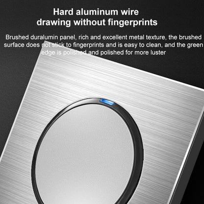86mm Gray Aluminum Wire Drawing LED Switch Panel
