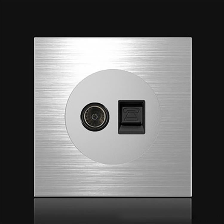 86mm Gray Aluminum Wire Drawing LED Switch Panel