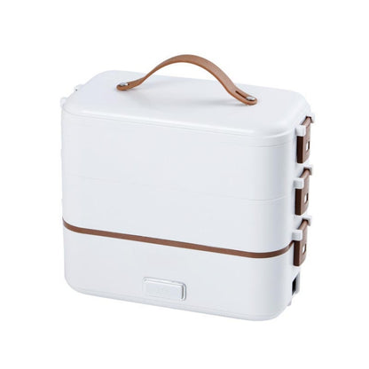 Multi Functional Microwave Oven With Plug-in Electric Cooking Electric Lunch Box, White Single Layer, White Double Layer, Three Layers Of White