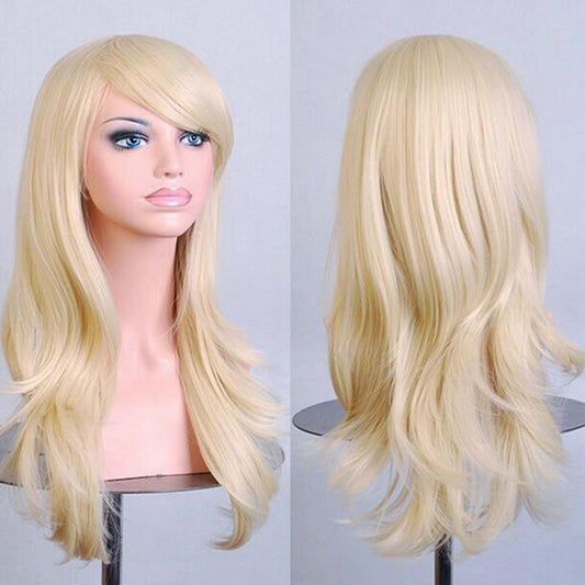 Anime Cos Role Playing Wig Cosplay Color Stage Headgear, Yellow, Red, Purple, Black, Silver Gray, Light Golden, Pink, Rose Red, Brown, Sky Blue, Dark Blue, Green