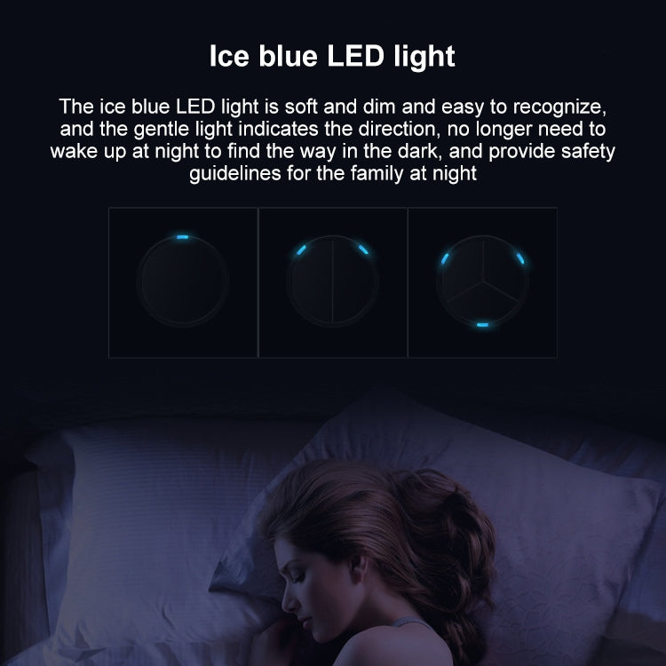 86mm Round LED Tempered Glass Switch Panel, Black Round Glass