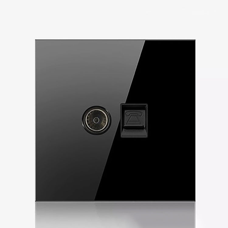 86mm Round LED Tempered Glass Switch Panel, Black Round Glass