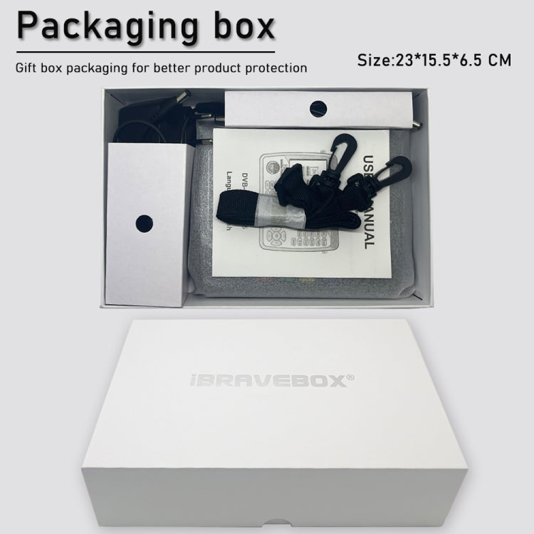 iBRAVEBOX V10 Finder Max+ 4.3 inch Display Digital Satellite Meter Signal Finder, Support DVB-S/S2/S2X AHD