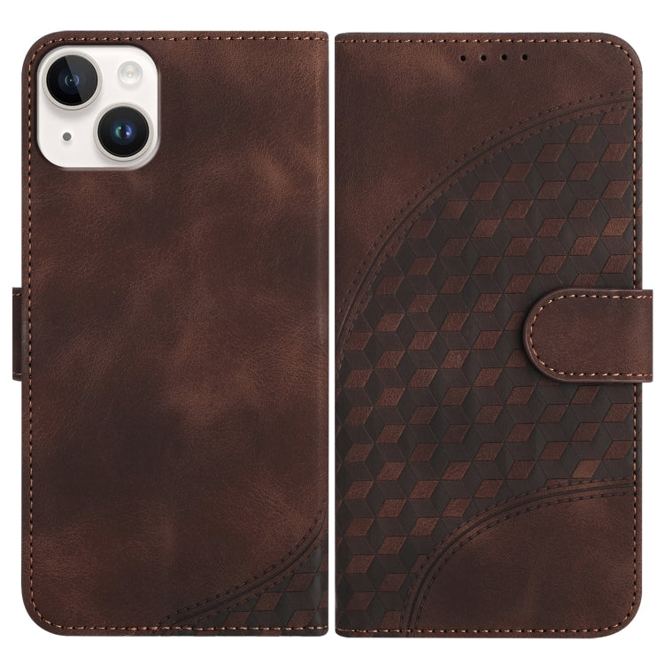 YX0060 Elephant Head Embossed Phone Leather Case with Lanyard, For iPhone 15 Pro, For iPhone 15 Plus, For iPhone 15