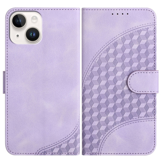 YX0060 جراب هاتف جلدي منقوش برأس فيل مع حبل، مناسب لأجهزة iPhone 15 وiPhone 14 Plus وiPhone 14 وiPhone 14 Pro وiPhone 14 Pro Max وiPhone SE 2022/SE 2020/6/7/8