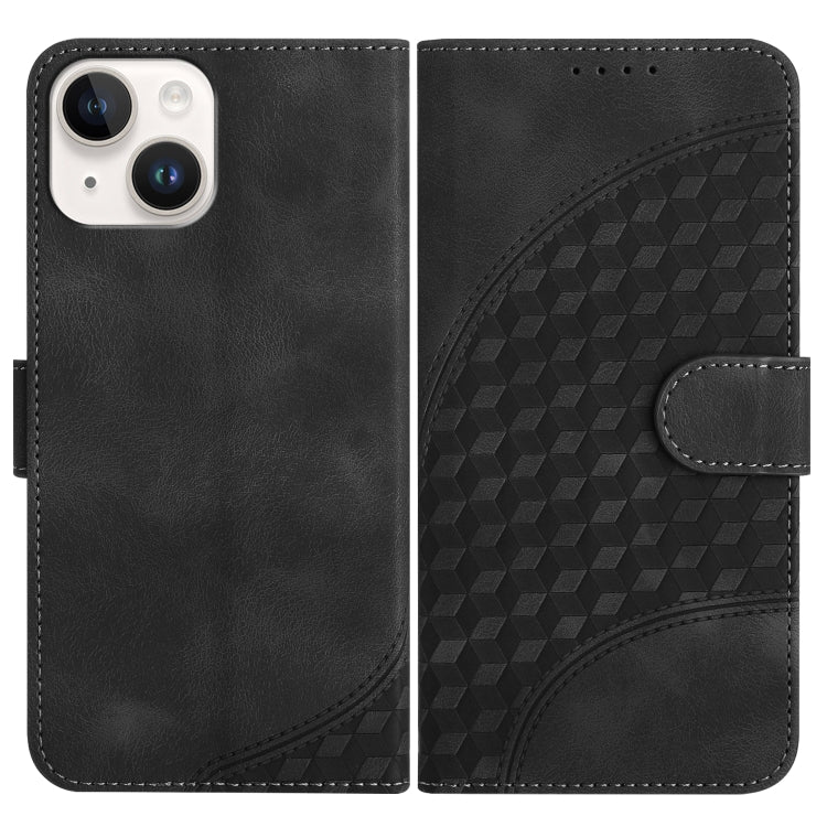 YX0060 Elephant Head Embossed Phone Leather Case with Lanyard, For iPhone 15 Pro, For iPhone 15 Plus, For iPhone 15