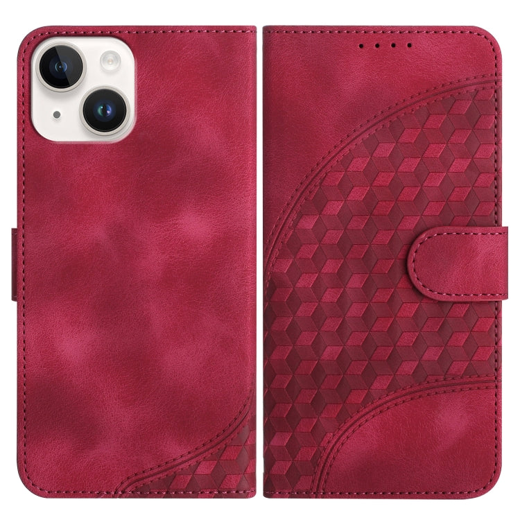 YX0060 Elephant Head Embossed Phone Leather Case with Lanyard, For iPhone 15 Pro, For iPhone 15 Plus, For iPhone 15