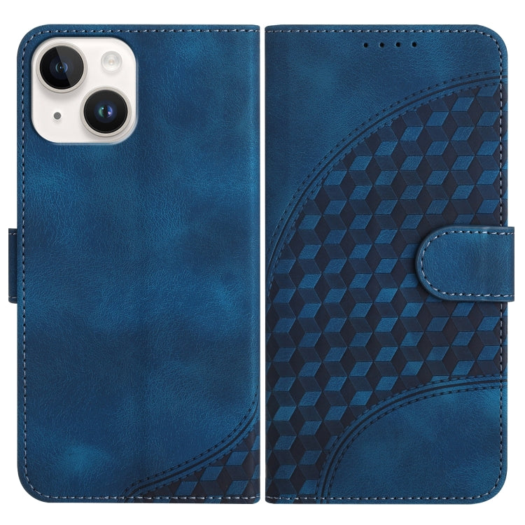 YX0060 Elephant Head Embossed Phone Leather Case with Lanyard, For iPhone 15 Pro, For iPhone 15 Plus, For iPhone 15