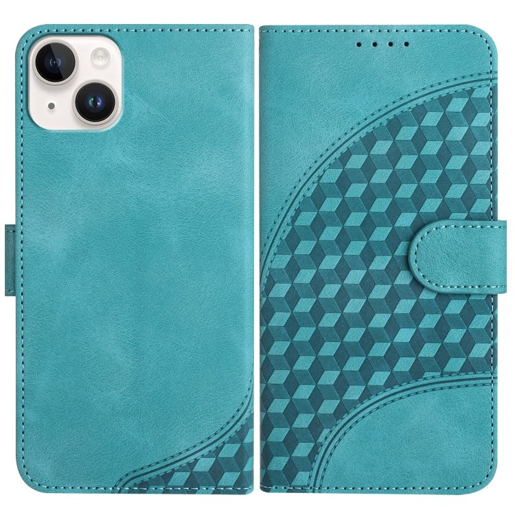 YX0060 Elephant Head Embossed Phone Leather Case with Lanyard, For iPhone 14 Plus, For iPhone 14, For iPhone 14 Pro