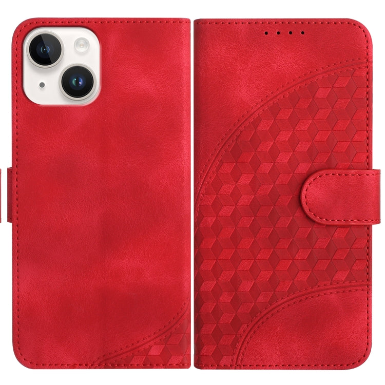 YX0060 Elephant Head Embossed Phone Leather Case with Lanyard, For iPhone 14 Plus, For iPhone 14, For iPhone 14 Pro