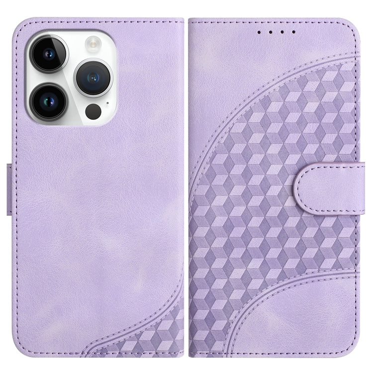 YX0060 Elephant Head Embossed Phone Leather Case with Lanyard, For iPhone 14 Plus, For iPhone 14, For iPhone 14 Pro