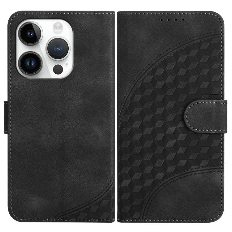 YX0060 Elephant Head Embossed Phone Leather Case with Lanyard, For iPhone 14 Plus, For iPhone 14, For iPhone 14 Pro