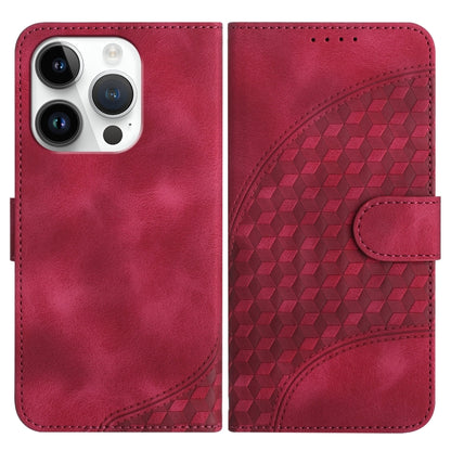 YX0060 جراب هاتف جلدي منقوش برأس فيل مع حبل، مناسب لأجهزة iPhone 15 وiPhone 14 Plus وiPhone 14 وiPhone 14 Pro وiPhone 14 Pro Max وiPhone SE 2022/SE 2020/6/7/8