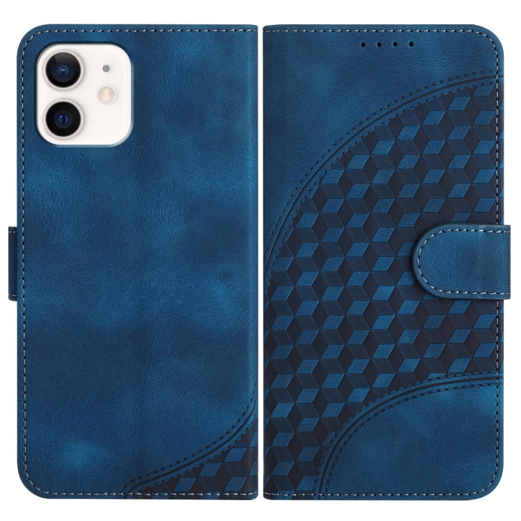 YX0060 Elephant Head Embossed Phone Leather Case with Lanyard, For iPhone 12/12 Pro, For iPhone 12 Pro Max, For iPhone 12 mini