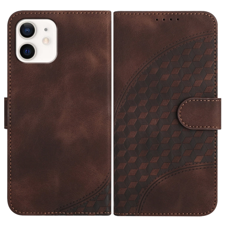 YX0060 Elephant Head Embossed Phone Leather Case with Lanyard, For iPhone 12/12 Pro, For iPhone 12 Pro Max, For iPhone 12 mini