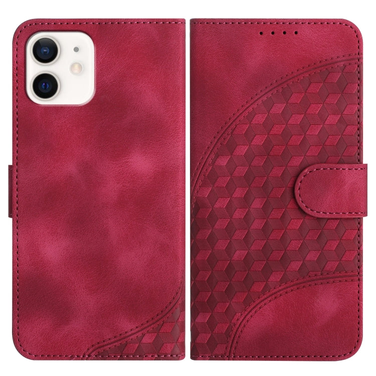 YX0060 Elephant Head Embossed Phone Leather Case with Lanyard, For iPhone 12/12 Pro, For iPhone 12 Pro Max, For iPhone 12 mini