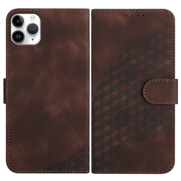 YX0060 Elephant Head Embossed Phone Leather Case with Lanyard, For iPhone 11 Pro Max, For iPhone 11, For iPhone 11 Pro