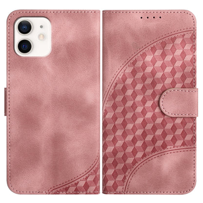 YX0060 جراب هاتف جلدي منقوش برأس فيل مع حبل، مناسب لأجهزة iPhone 12 mini وiPhone 11 Pro Max وiPhone 11 وiPhone 11 Pro وiPhone XS / X وiPhone XR