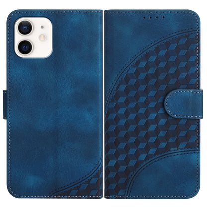 YX0060 جراب هاتف جلدي منقوش برأس فيل مع حبل، مناسب لأجهزة iPhone 12 mini وiPhone 11 Pro Max وiPhone 11 وiPhone 11 Pro وiPhone XS / X وiPhone XR