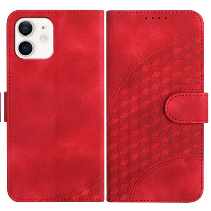 YX0060 جراب هاتف جلدي منقوش برأس فيل مع حبل، مناسب لأجهزة iPhone 12 mini وiPhone 11 Pro Max وiPhone 11 وiPhone 11 Pro وiPhone XS / X وiPhone XR