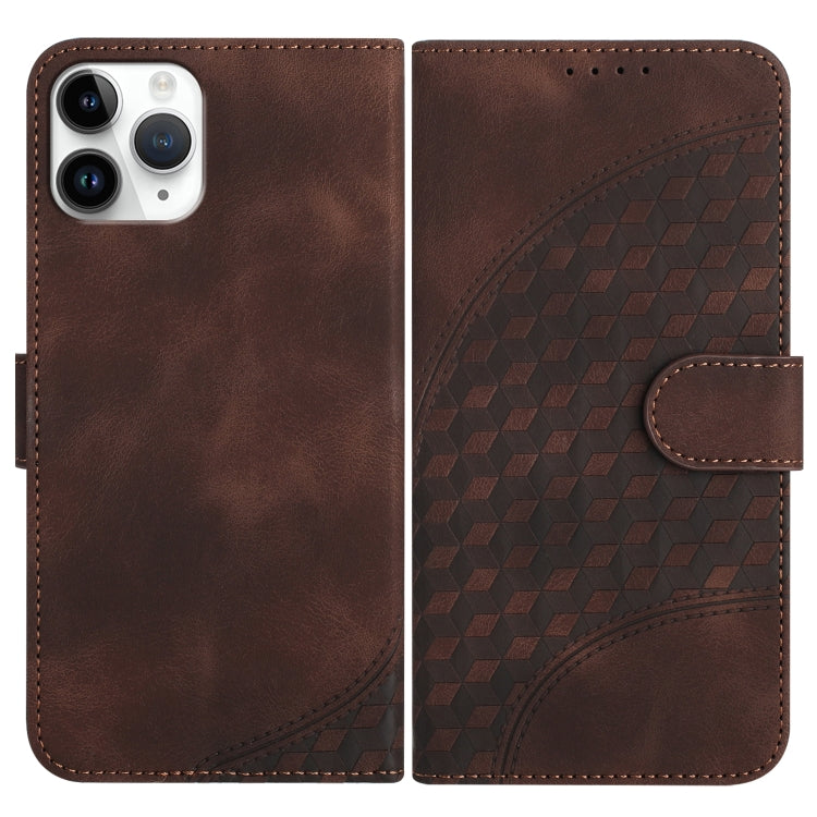 YX0060 Elephant Head Embossed Phone Leather Case with Lanyard, For iPhone 11 Pro Max, For iPhone 11, For iPhone 11 Pro
