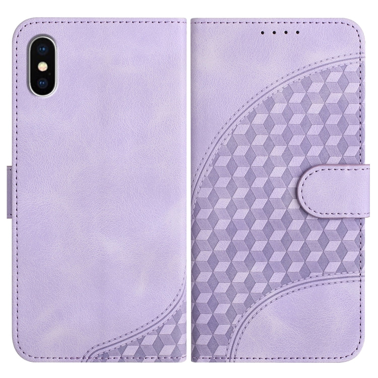YX0060 Elephant Head Embossed Phone Leather Case with Lanyard, For iPhone XS / X, For iPhone XR, For iPhone XS Max