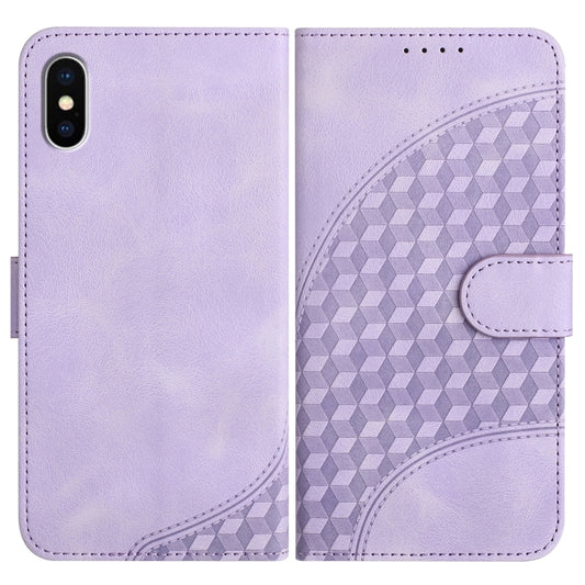 YX0060 Elephant Head Embossed Phone Leather Case with Lanyard, For iPhone XS / X, For iPhone XR, For iPhone XS Max