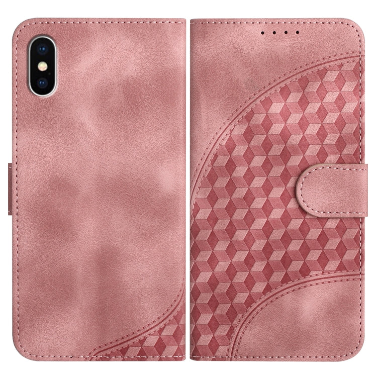 YX0060 Elephant Head Embossed Phone Leather Case with Lanyard, For iPhone XS / X, For iPhone XR, For iPhone XS Max