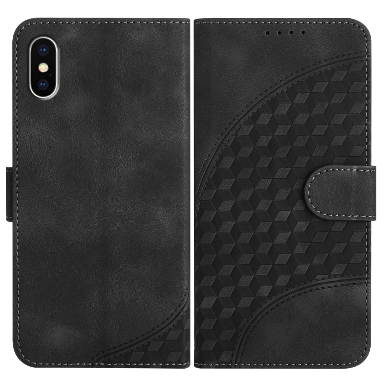 YX0060 Elephant Head Embossed Phone Leather Case with Lanyard, For iPhone XS / X, For iPhone XR, For iPhone XS Max