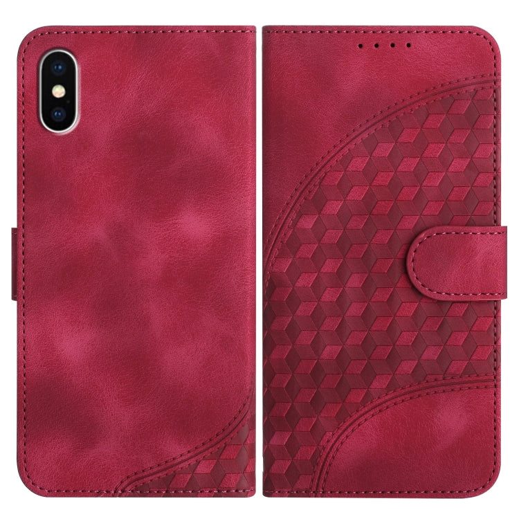 YX0060 Elephant Head Embossed Phone Leather Case with Lanyard, For iPhone XS / X, For iPhone XR, For iPhone XS Max