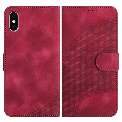 YX0060 جراب هاتف جلدي منقوش برأس فيل مع حبل، مناسب لأجهزة iPhone 12 mini وiPhone 11 Pro Max وiPhone 11 وiPhone 11 Pro وiPhone XS / X وiPhone XR
