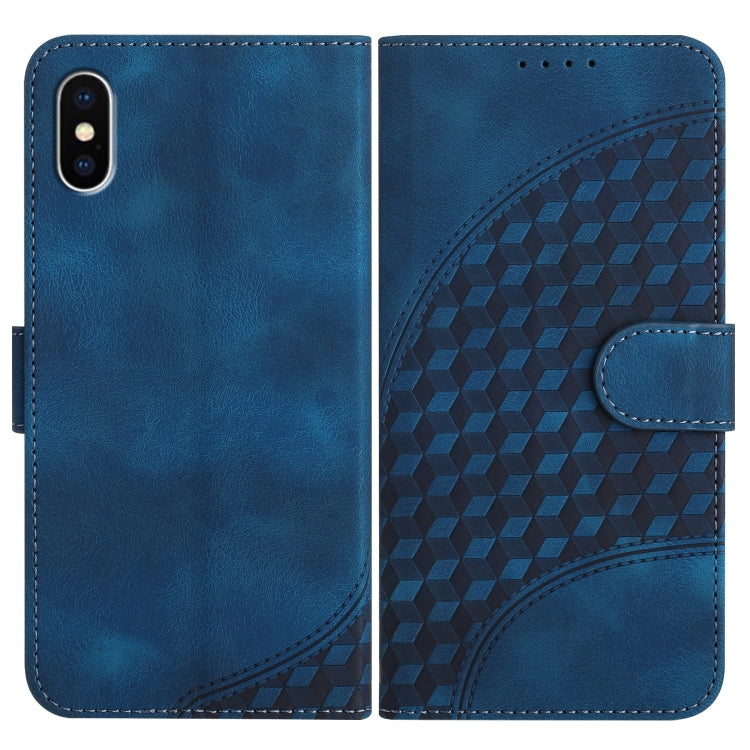 YX0060 Elephant Head Embossed Phone Leather Case with Lanyard, For iPhone XS / X, For iPhone XR, For iPhone XS Max
