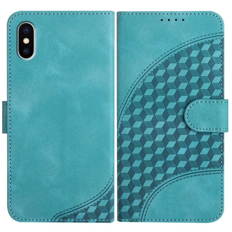 YX0060 Elephant Head Embossed Phone Leather Case with Lanyard, For iPhone XS / X, For iPhone XR, For iPhone XS Max
